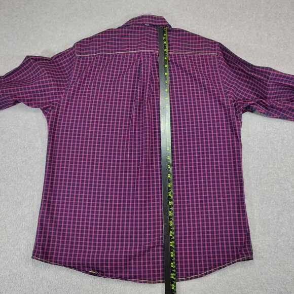 Descendent of Thieves Shirt Mens XL Purple Plaid Button Down Limited Edition - Picture 8 of 10